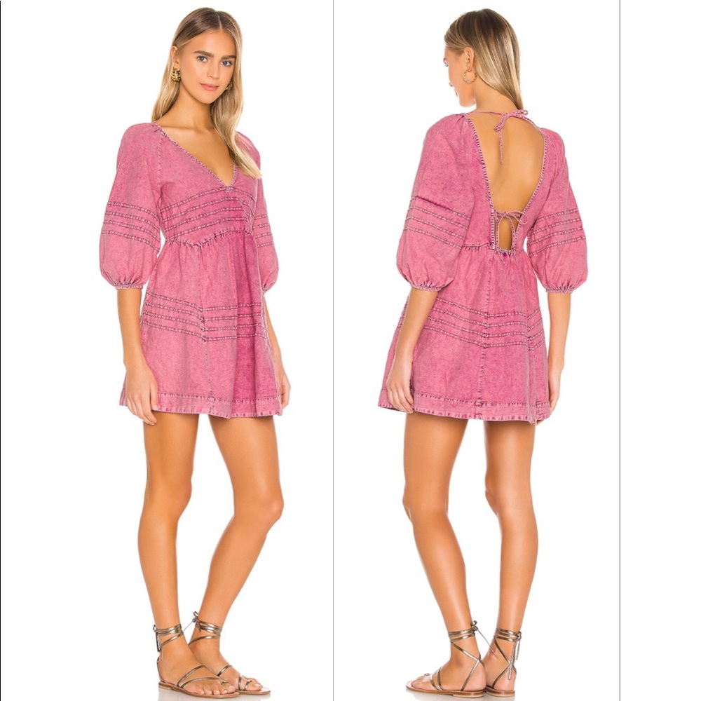 FREE PEOPLE Sweet Surrender Denim Minidress XL - Picture 3 of 12